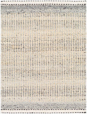 Livabliss Nottingham Wool Jute Flatweave Rug Handcrafted Fringe Accent for Entryways and Bathrooms Charcoal, Light 2' x 3' NTM2301-23