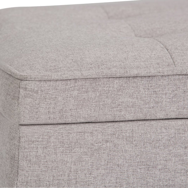 English Elm Cosmopolitan Storage Ottoman Bench - Cloud Grey, Stylish Multi-Functional Seating & Storage Solution B136P158568