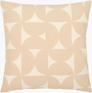 Surya Natur 18" Modern Cotton Accent Pillow - Minimalist Design For Effortless Style & Comfort Tan Cotton,Cotton Ntr002-1818p