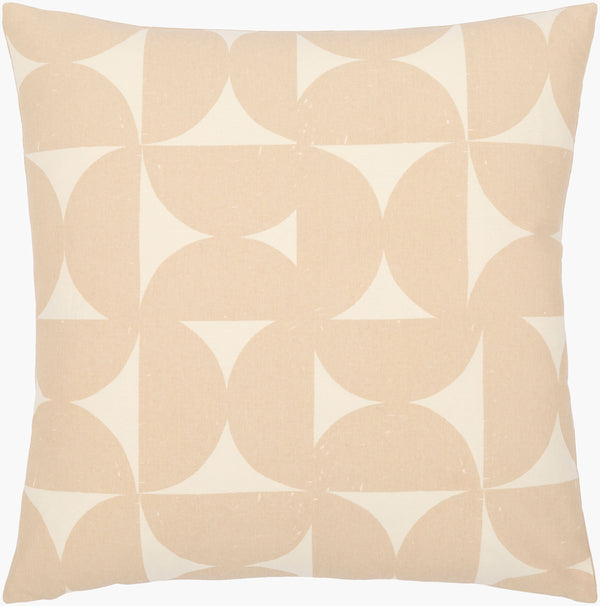 Surya Natur 18" Modern Cotton Accent Pillow - Minimalist Design For Effortless Style & Comfort Tan Cotton,Cotton Ntr002-1818p