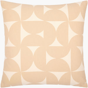Surya Natur 18" Modern Cotton Accent Pillow - Minimalist Design For Effortless Style & Comfort Tan Cotton,Cotton Ntr002-1818p