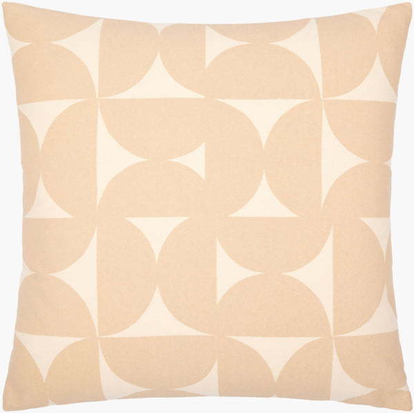 Surya Natur 18" Modern Cotton Accent Pillow - Minimalist Design For Effortless Style & Comfort Tan Cotton,Cotton Ntr002-1818p