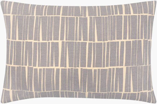 Surya Natur 13"L X 20"W Minimalist Lumbar Pillow - Stylish Cotton Design For Ultimate Comfort & Elegance Medium Gray Cotton,Cotton Ntr006-1320d