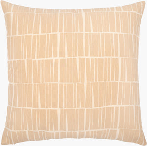 Surya Natur 18" Modern Cotton Accent Pillow - Minimalist Design For Effortless Style & Comfort Tan Cotton,Cotton Ntr007-2020d