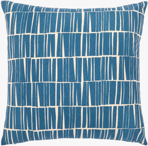 Surya Natur 18" Modern Cotton Accent Pillow - Minimalist Design For Effortless Style & Comfort Dark Blue Cotton,Cotton Ntr008-2020