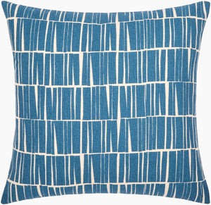 Surya Natur 18" Modern Cotton Accent Pillow - Minimalist Design For Effortless Style & Comfort Dark Blue Cotton,Cotton Ntr008-2020