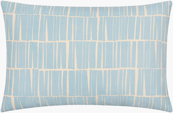 Surya Natur 13"L X 20"W Minimalist Lumbar Pillow - Stylish Cotton Design For Ultimate Comfort & Elegance Light Blue Cotton,Cotton Ntr009-1320d