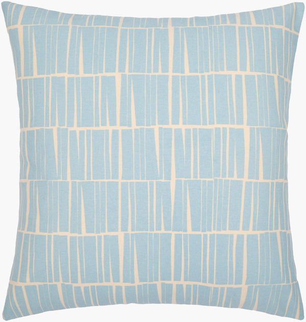 Surya Natur 18" Modern Cotton Accent Pillow - Minimalist Design For Effortless Style & Comfort Light Blue Cotton,Cotton Ntr009-2020p