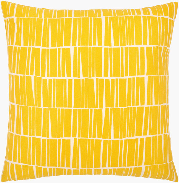 Surya Natur 18" Modern Cotton Accent Pillow - Minimalist Design For Effortless Style & Comfort Mustard Cotton,Cotton Ntr010-2020d