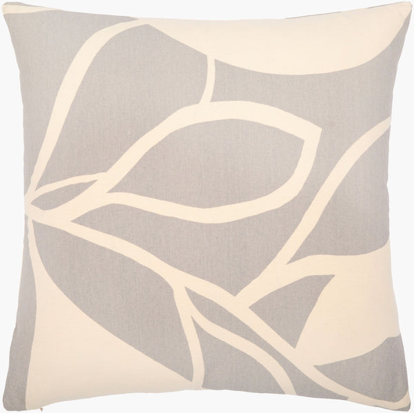 Surya Natur 18" Modern Cotton Accent Pillow - Minimalist Design For Effortless Style & Comfort Medium Gray Cotton,Cotton Ntr011-1818d