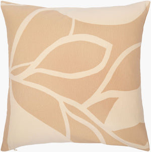 Surya Natur 18" Modern Cotton Accent Pillow - Minimalist Design For Effortless Style & Comfort Tan Cotton,Cotton Ntr012-1818