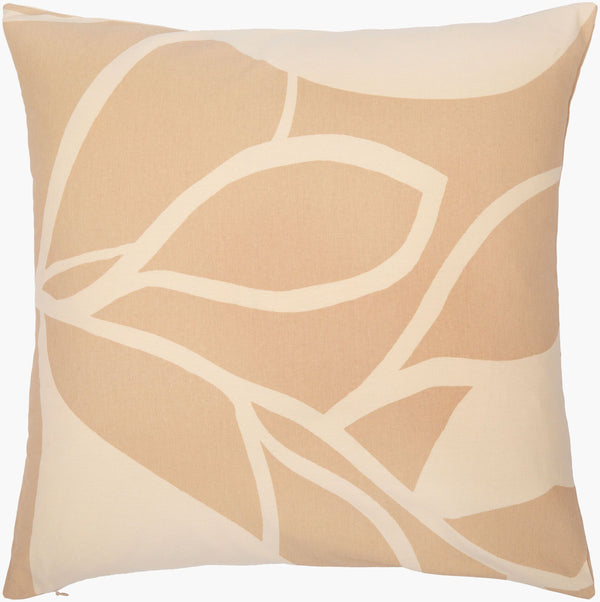 Surya Natur 18" Modern Cotton Accent Pillow - Minimalist Design For Effortless Style & Comfort Tan Cotton,Cotton Ntr012-1818