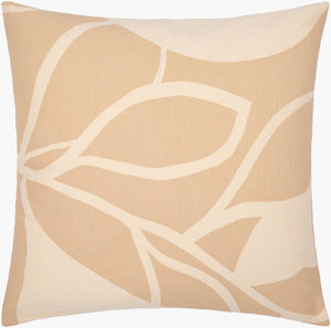 Surya Natur 18" Modern Cotton Accent Pillow - Minimalist Design For Effortless Style & Comfort Tan Cotton,Cotton Ntr012-1818