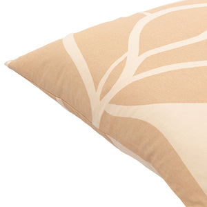 Surya Natur 18" Modern Cotton Accent Pillow - Minimalist Design For Effortless Style & Comfort Tan Cotton,Cotton Ntr012-1818