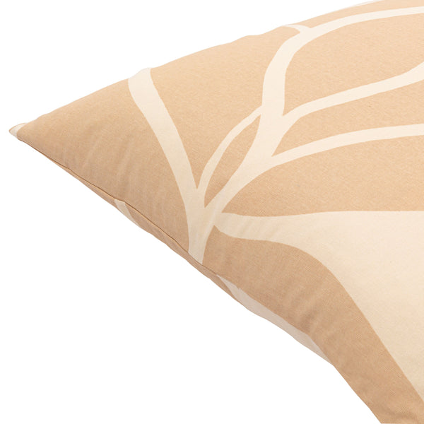 Surya Natur 18" Modern Cotton Accent Pillow - Minimalist Design For Effortless Style & Comfort Tan Cotton,Cotton Ntr012-1818