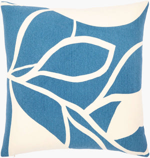 Surya Natur 18" Modern Cotton Accent Pillow - Minimalist Design For Effortless Style & Comfort Dark Blue Cotton,Cotton Ntr013-1818