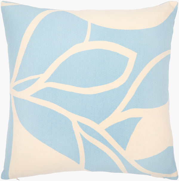 Surya Natur 18" Modern Cotton Accent Pillow - Minimalist Design For Effortless Style & Comfort Light Blue Cotton,Cotton Ntr014-2020