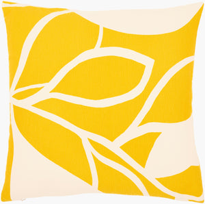 Surya Natur 18" Modern Cotton Accent Pillow - Minimalist Design For Effortless Style & Comfort Mustard Cotton,Cotton Ntr015-2020d