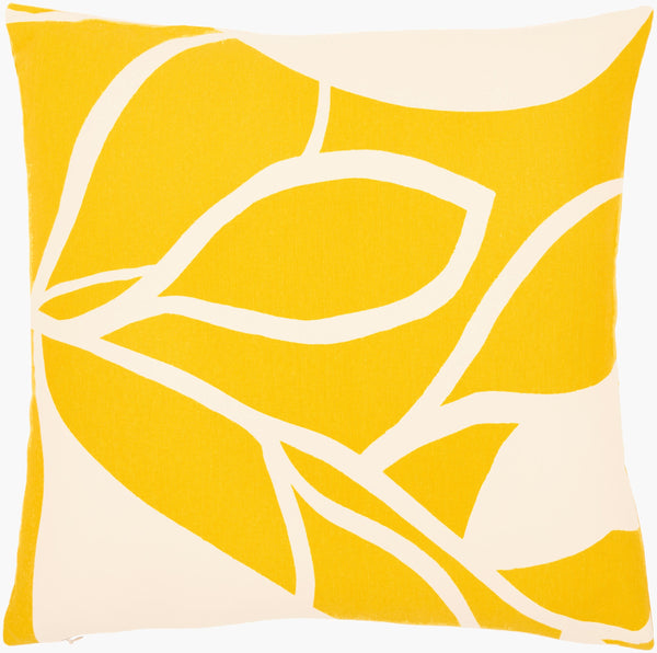 Surya Natur 18" Modern Cotton Accent Pillow - Minimalist Design For Effortless Style & Comfort Mustard Cotton,Cotton Ntr015-2020d