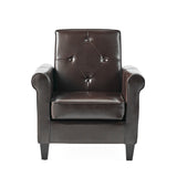 Christopher Knight Home® - Noble House - Isaac Tufted Brown Leather Club Chair