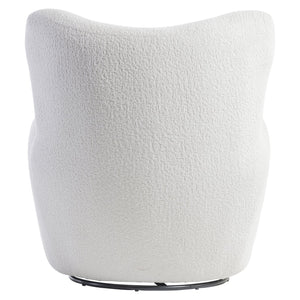 Bernhardt Bernhardt Silvi Fabric Swivel Chair With Plush Contoured Back, 360° Swivel, Sculptural Modern Comfort B802SAO