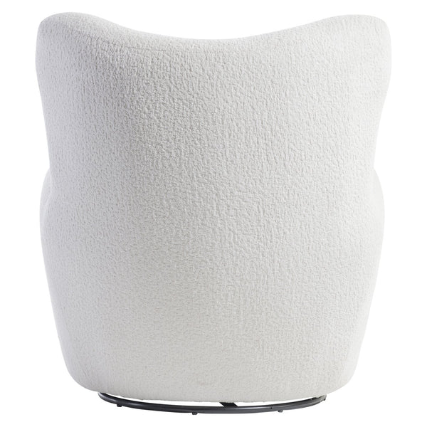 Bernhardt Bernhardt Silvi Fabric Swivel Chair With Plush Contoured Back, 360° Swivel, Sculptural Modern Comfort B802SAO