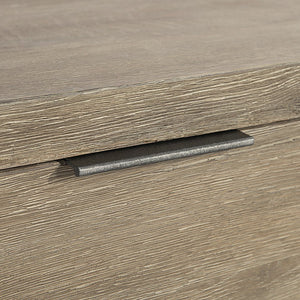 Bernhardt Bernhardt Tribeca Nightstand Aurum Oak With Textured Steel Sled Base, Soft-Close Drawers & Usb Charging 333229