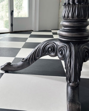 Hooker Furniture Charleston Round Bistro Table With Veneered Carrara Stone Top & Carved Pedestal — Distressed Elegance 6750-75202-95