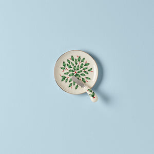 Lenox Hosting The Holidays Cheese Plate & Knife Set Red & Green, IVORY PORCELAIN 863652