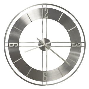 Hekman Furniture 625520 Stapleton Oversized Wall Clock - Modern Satin Nickel Design, Quartz Movement & Bold Style Metal Stapleton Wall Clock 625520