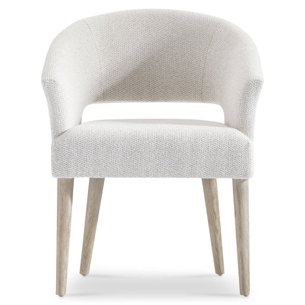 Bernhardt Bernhardt Lucerne Barrel Accent Chair Upholstered with Wire-brushed Oak Legs 393544