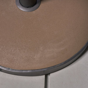 English Elm Christopher Knight Home® - UM-HOLDER heavy-duty round concrete base 55 lbs for umbrella stability, low-profile 25.25x22.5x4.8 inches Brown 54756.00BRN