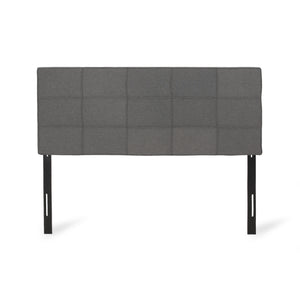 English Elm Christopher Knight Home® - Queen Tufted Linen Headboard with Piped Edges, Adjustable Height 48.5–53", Modern Waffle Stitch Plush Charcoal grey 66868.00CHARGRY