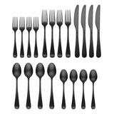 Lenox Cambridge Rhiannon Black Satin 20-Piece Flatware Set NO COLOR METAL 505920CKW12R