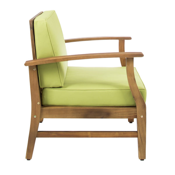 English Elm Perla Solid Acacia Outdoor Club Chair Slatted Hardwood Frame Resort Patio Seat 61442.00GRN-61442.00GRN