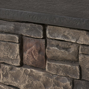 English Elm Mgo Faux Stone Propane Tank Holder Doubles as Outdoor Patio Side Table 63693.00