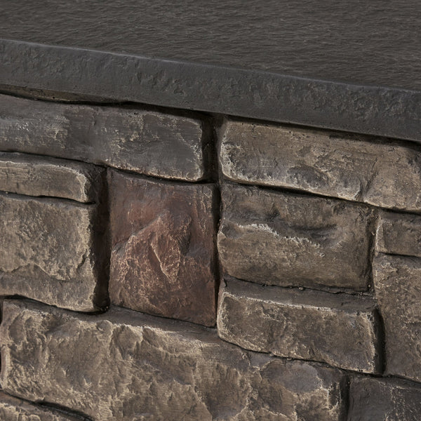 English Elm Mgo Faux Stone Propane Tank Holder Doubles as Outdoor Patio Side Table 63693.00