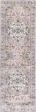 Nourison Brilliance Machine Washable WSB03 Machine Made Power-loomed Ornamental Border Indoor Only Vintage Bohemian Rug Blush, Blush 100% Polyester 99446914132