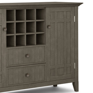 English Elm Bedford Sideboard Buffet With Wine Rack - Rustic Farmhouse Grey Storage For Dining & Living Spaces B136P158483