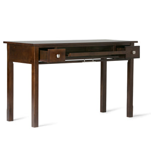 English Elm Avalon Writing Office Desk In Dark Tobacco Brown - Elegant Solid Wood Design With Ample Storage B136P158446