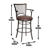 Steve Silver Bayview Swivel Barstool BAY600BS