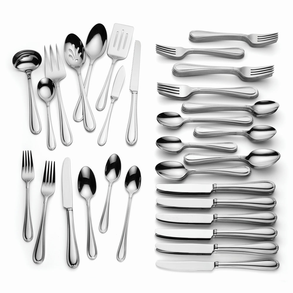Lenox Ashbridge 80-Piece Flatware Set Metallic, STAINLESS METAL 893846