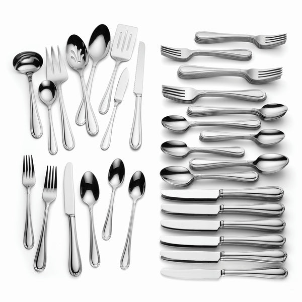 Lenox Ashbridge 80-Piece Flatware Set Metallic, STAINLESS METAL 893846