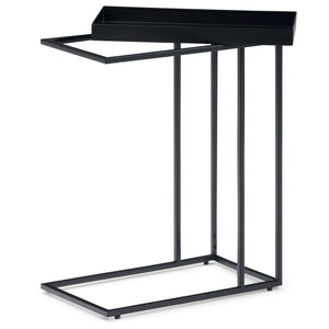 English Elm Garner Modern Industrial Tray Top C Side Table in Black - Handcrafted Metal, Removable Serving Tray, Versatile End/Table 23.2" H B136P158669