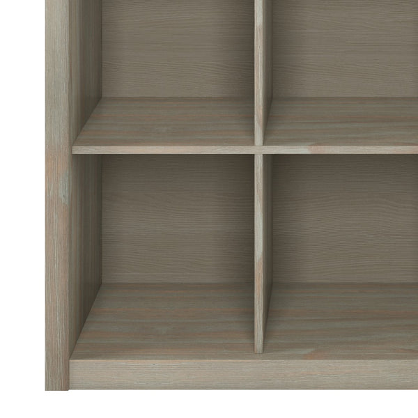 English Elm Artisan 9-Cube Bookcase - Handcrafted Distressed Grey Storage Unit For Stylish Home Organization B136P158414