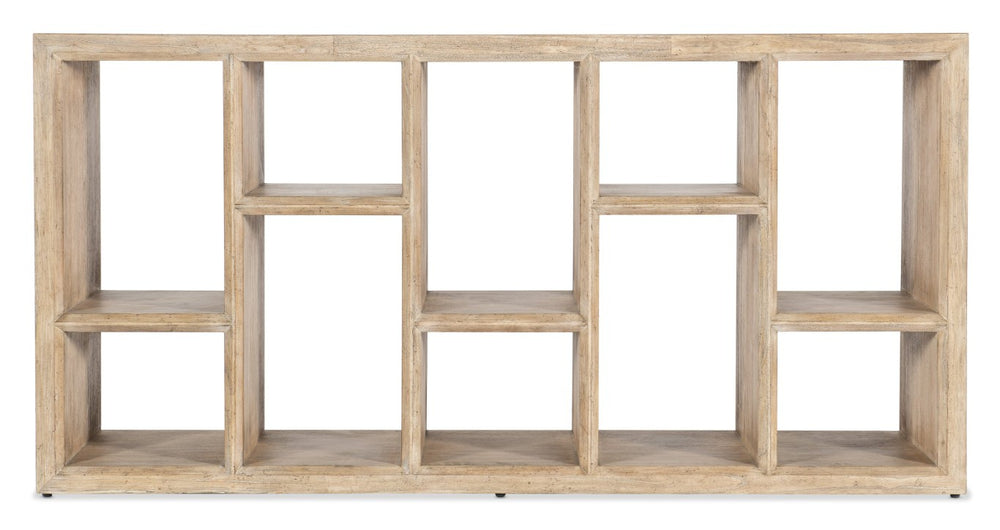 Hooker Furniture Commerce Mindi Wood Console Table With Chunky Block Legs, Distressed Handcrafted Rustic Charm 18.00 L x 72.00W x 36.25H 7228-85061-80