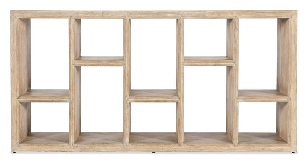 Hooker Furniture Commerce Mindi Wood Console Table With Chunky Block Legs, Distressed Handcrafted Rustic Charm 18.00 L x 72.00W x 36.25H 7228-85061-80