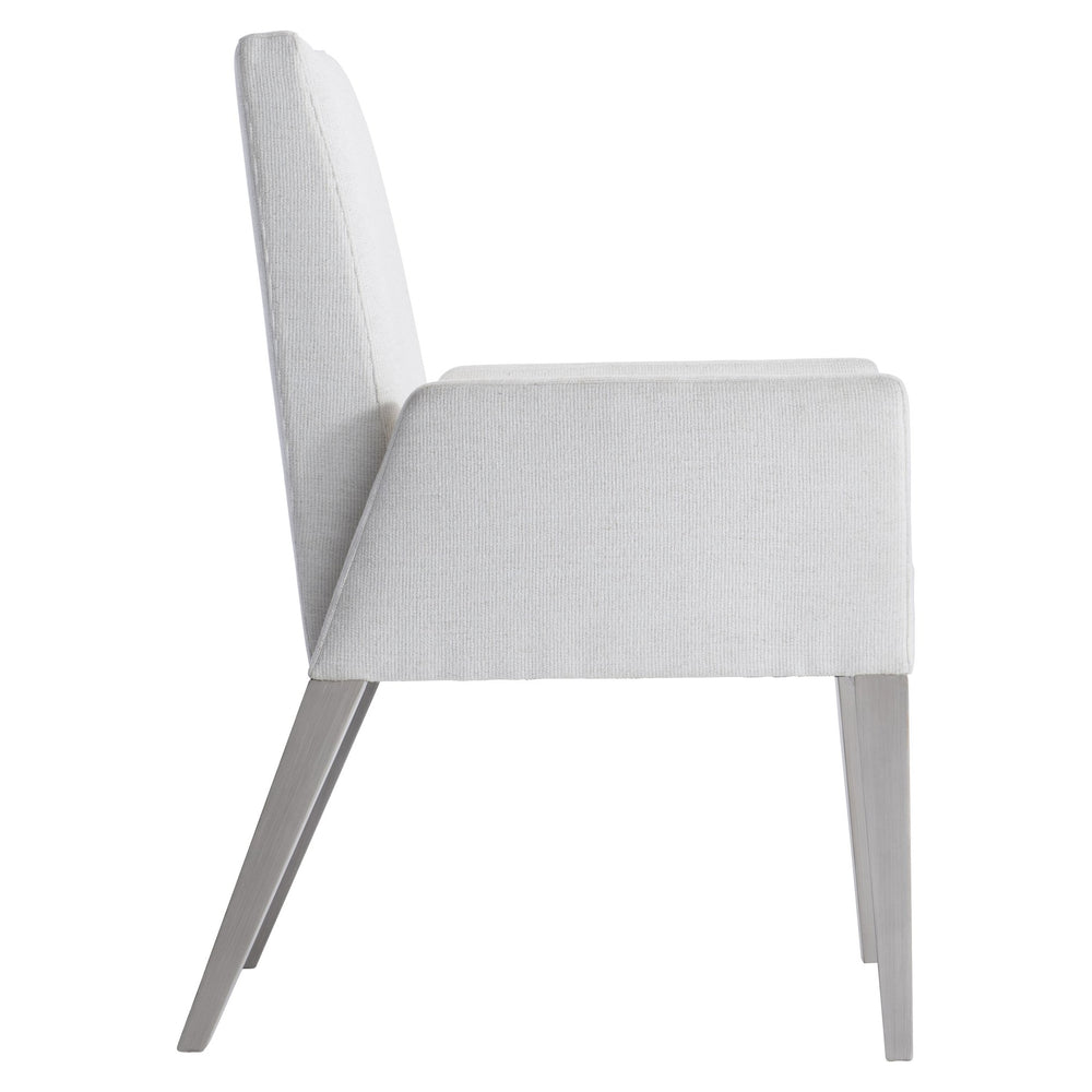 Bernhardt Bernhardt Stratum Arm Chair With Sculpted Angled Arms, Upholstered Comfort & Mist Ash Legs 325548