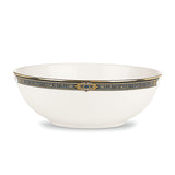 Vintage Jewel Elegant White Bone China Bowl with 24K Gold and Platinum Accents, 12 Oz