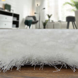 Feizy Rugs Indochine Plush Hand-tufted Polyester Shag Rug - Luxurious High Pile For Contemporary Spaces White Polyester 4944550fwht000n80